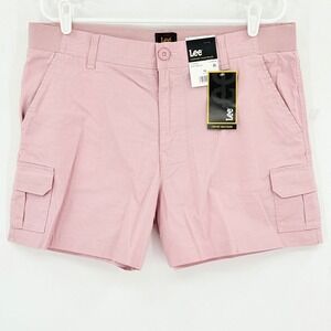 Lee Women's Comfort Waistband 5 inches Soft Mauve Cargo Short Size 16 NWT